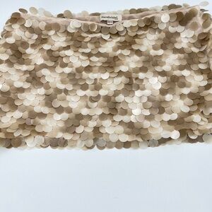 Elegant chunky Sequins Mini Skirt